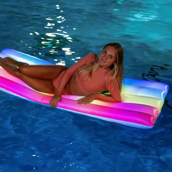 PoolCandy Rainbow Collection Illuminated LED Deluxe Pool Raft {4}