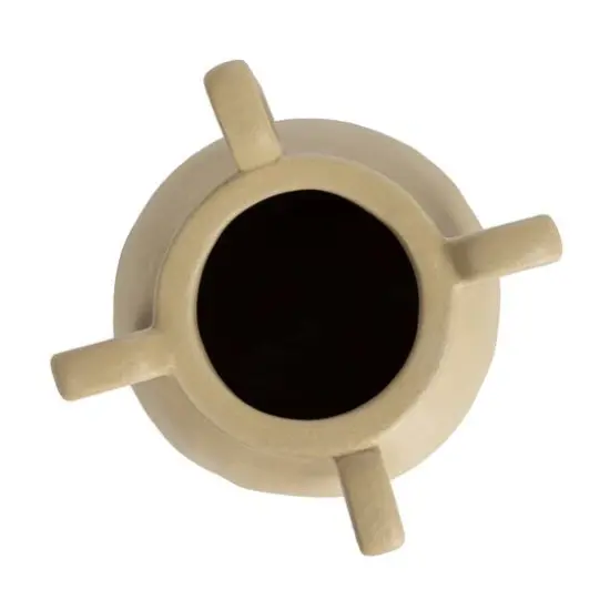 Hello Honey&reg; 10" Cream Sand Finish Modern Stoneware Vase {5}