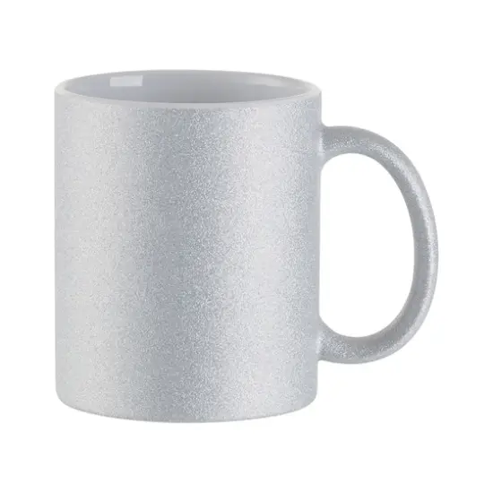 Craft Express 6ct. 11oz. Sublimation Silver Glitter Mugs {1}