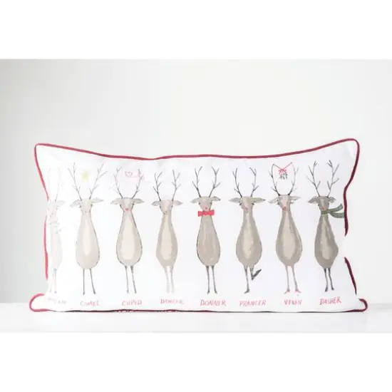 Hello Honey&reg; Santa's Reindeer Lumbar Pillow {3}