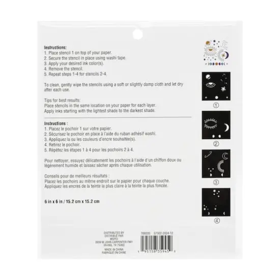 6" x 6" Celestial Print Layering Stencil Set by Recollections&trade; {5}