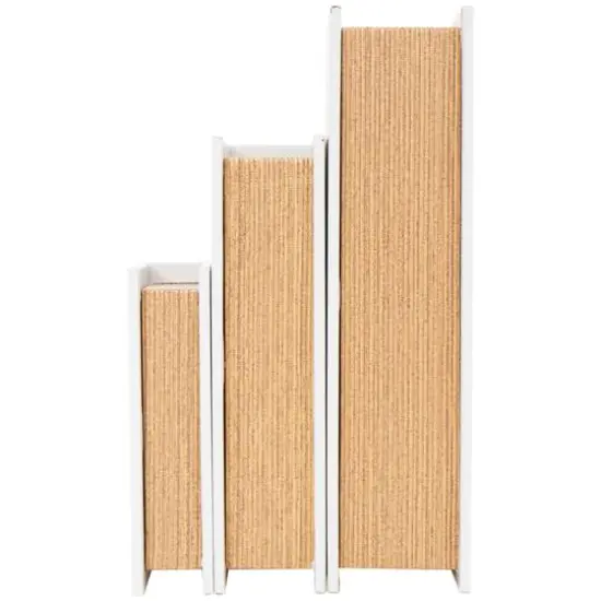 White Home, Love, Joy Book Storage Box Set {7}