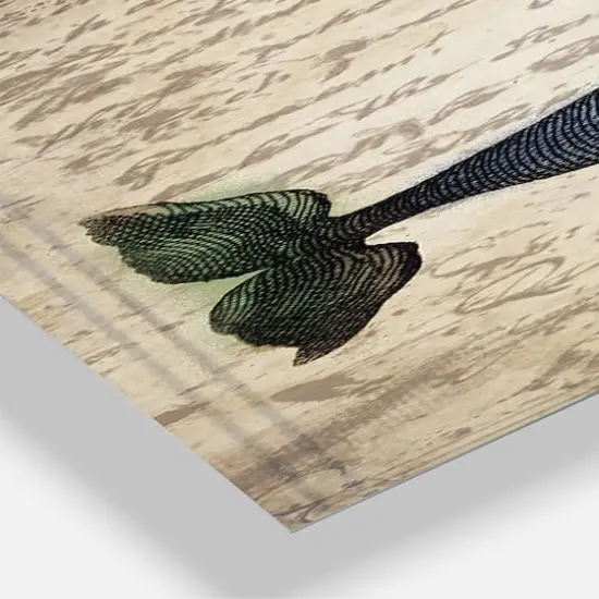 Designart Old Style Whale With Hat Oversized Nautical & Coastal 3 Panel Wall Clock {4}