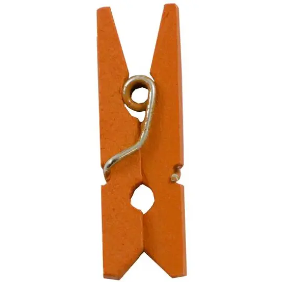 JAM Paper 7/8" Wood Clothespins, 100ct. Orange {6}