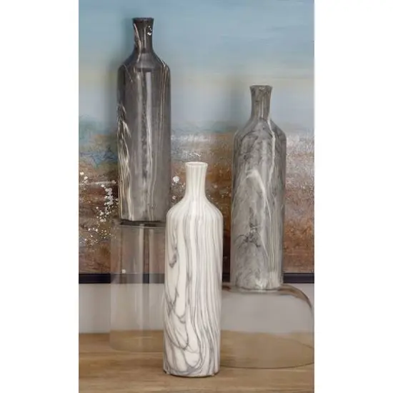 CosmoLiving by Cosmopolitan Multicolor Stoneware Contemporary Vase Set {11}