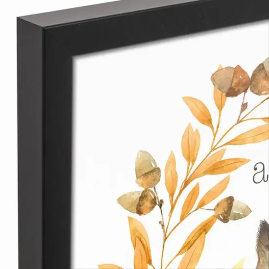 Nutty For Fall Canvas Wall Art with Black Frame {3}