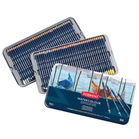 Derwent&reg; Watercolor Pencil 72 Color Tin Set {3}