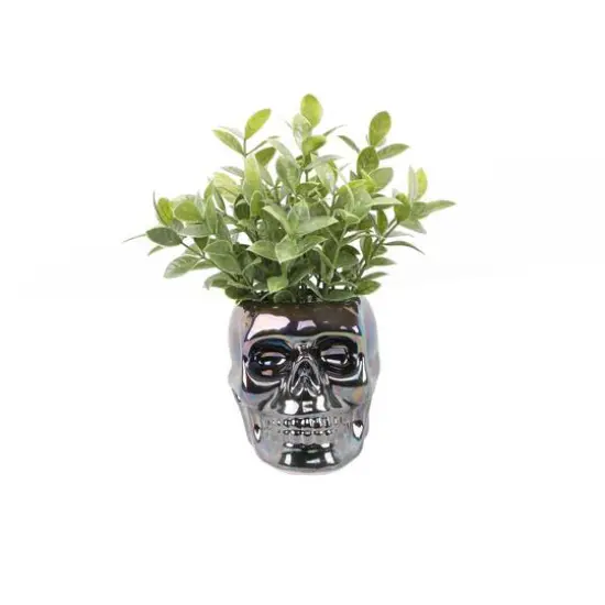 Flora Bunda&reg; Tea Leaf in Metallic Ceramic Black Skull {1}