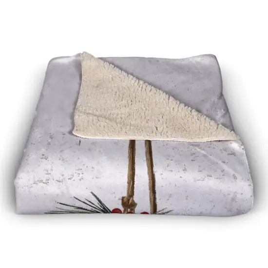 All is Calm All is Bright 50" x 60" Sherpa Fleece Blanket {3}