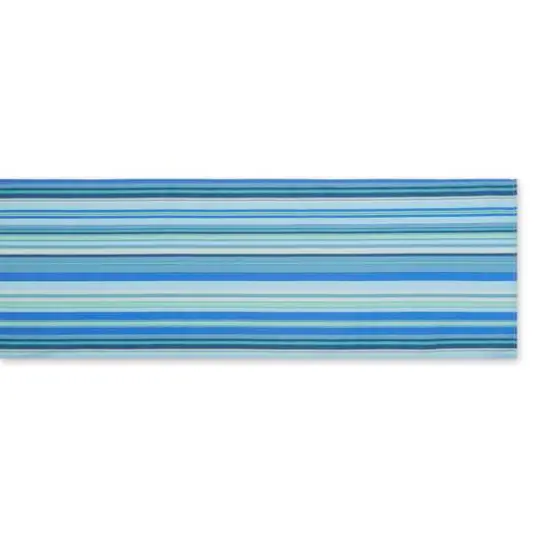DII&reg; Blue Ocean Stripe Print Outdoor Table Runner, 14x72 {3}