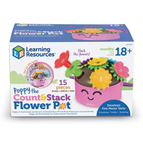 Learning Resources Poppy the Count & Stack Flower Pot {6}