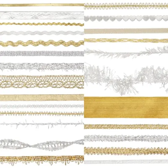 Gold & Silver Ribbon Trim Bundle by Celebrate It&reg;, 25ct. {3}