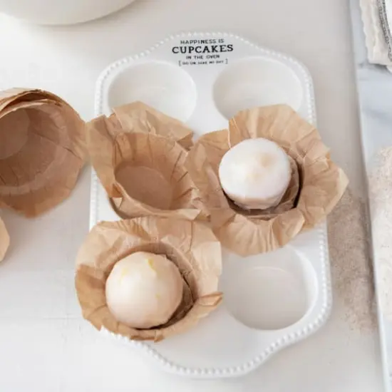 Hello Honey&reg; 12" White Happiness is Cupcakes StonewarePan {3}