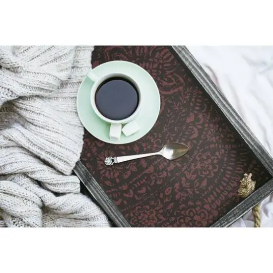 RoomMates Ornate Ogee Peel & Stick Wallpaper Purple and Black {6}