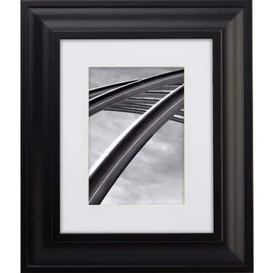 Craig Frames Upscale Satin Black Picture Frame with Mat {5}