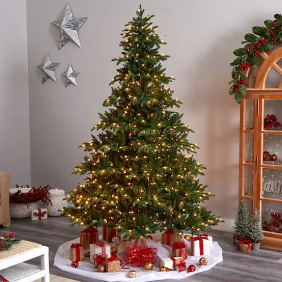 8ft. Pre-Lit South Carolina Spruce Artificial Christmas Tree, Clear Lights {3}