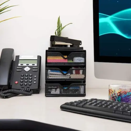 Mind Reader Black Mesh Mini 3 Tier Drawer Desk Office Supplies Organizer {8}