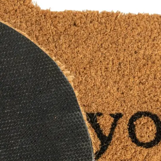 Hello Honey&reg; 29" x 17.5" Wipe Your Paws Natural Coir Bone Doormat {6}