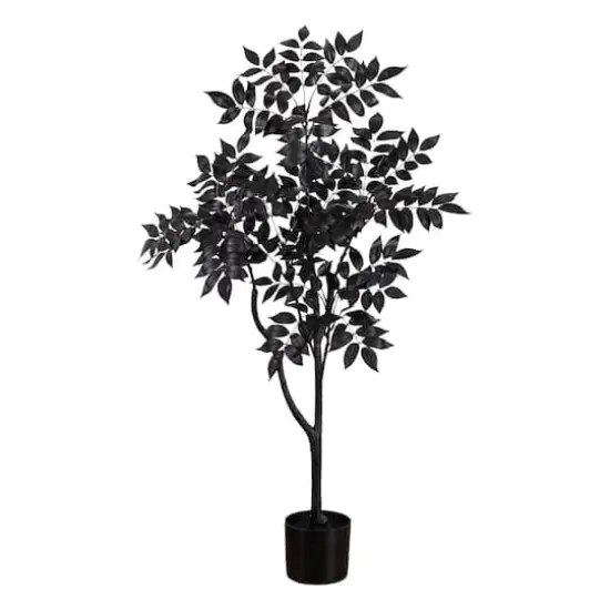 4ft. Artificial Halloween Black Sumac Tree {1}
