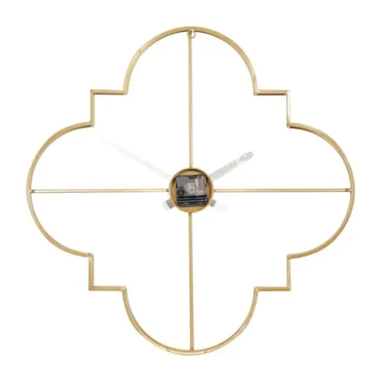 CosmoLiving by Cosmopolitan 24" Gold Metal Glam Wall Clock {3}