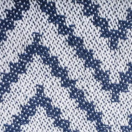 DII&reg; Nautical Blue Large Chevron Throw {4}