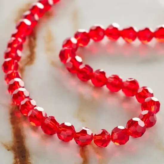 Ruby Faceted Glass Round Beads, 6mm by Bead Landing&trade; {3}