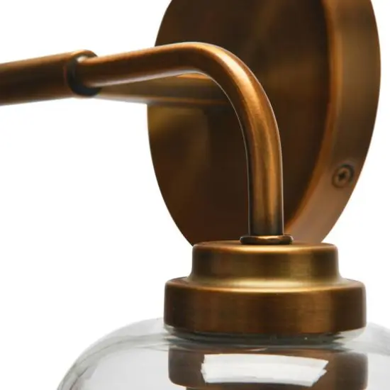 Hello Honey&reg; Robert Stevenson Lighting Holden Metal & Glass 2-Light Vanity Brushed Bronze {10}