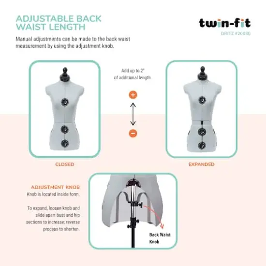 Dritz&reg; Twin-Fit Petite Dress Form with Adjustable Tri-Pod Stand {7}