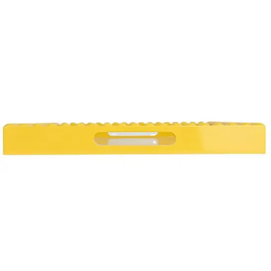Hello Honey&reg; 19" Yellow Sunny Wood Tray with Handles {6}