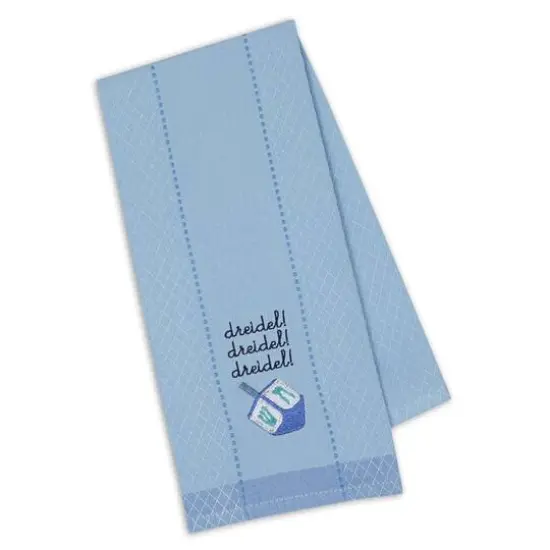 DII&reg; Dreidel Embroidered Dishtowel Set {3}