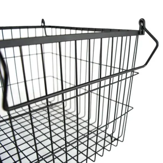 DII&reg; Medium Rectangle Metal Basket Black {5}