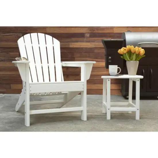 White Traditional Adirondack Chair {15}