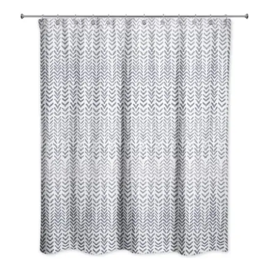 Herringbone Pattern 71" x 74" Shower Curtain {1}