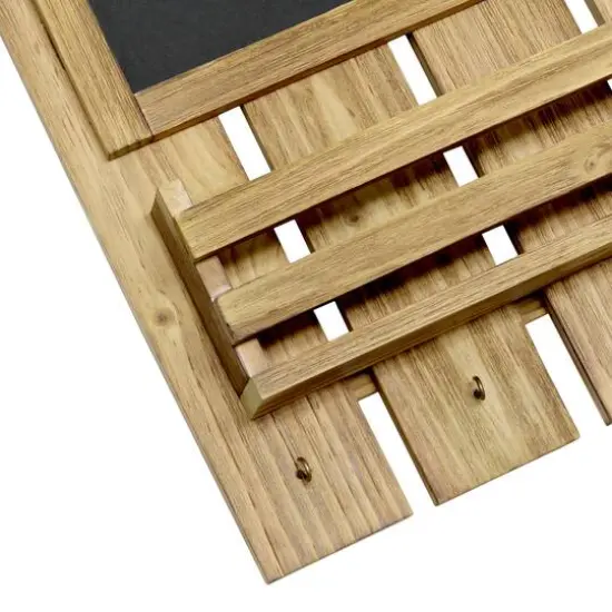 Elegant Designs Chalkboard Sign, Key Holder & Mail Storage Accent Brown/Black {7}