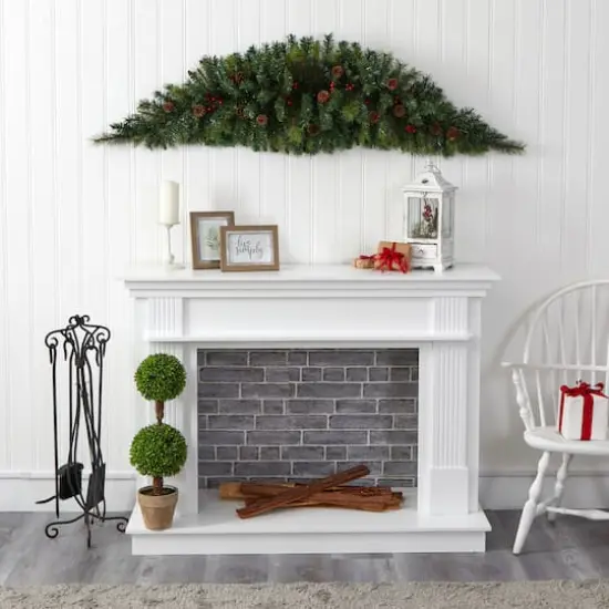 6ft. Pre-Lit Berry & Pinecone Artificial Christmas Swag {6}