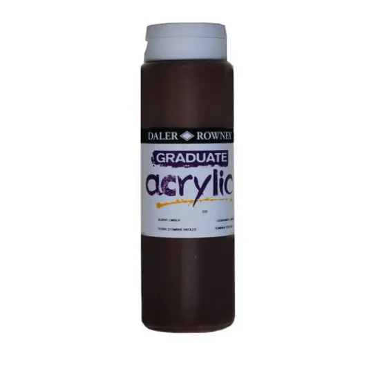 Daler-Rowney&reg; Graduate Acrylic, 500mL Burnt Umber {1}