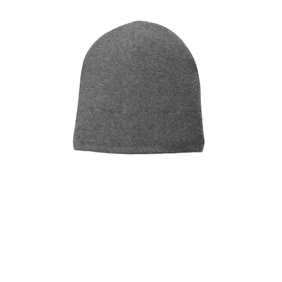 Port & Company&reg; Fleece-Lined Beanie Cap Athletic Oxford {1}
