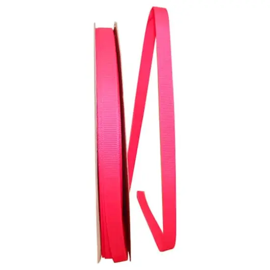 JAM Paper 3/8" Grosgrain Texture Ribbon Neon Pink {1}