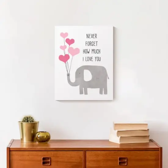 Never Forget How Much I Love You Canvas Wall Art {6}