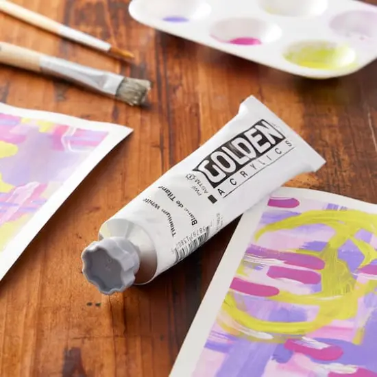 Golden&reg; 2oz. Heavy Body Acrylic Paint Titanium White {3}