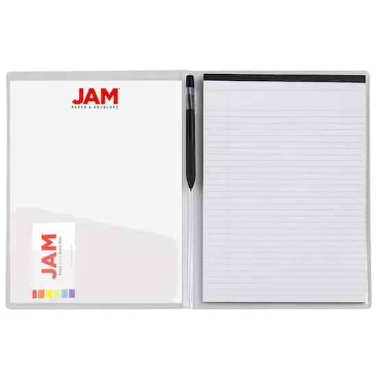 JAM Paper Plastic Padfolio Clear {5}