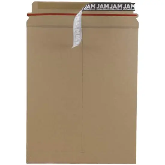JAM Paper 9.75" x 12.25" Brown Kraft Flat Photo Mailer Peel & Seal Closure Envelopes, 6ct. {3}