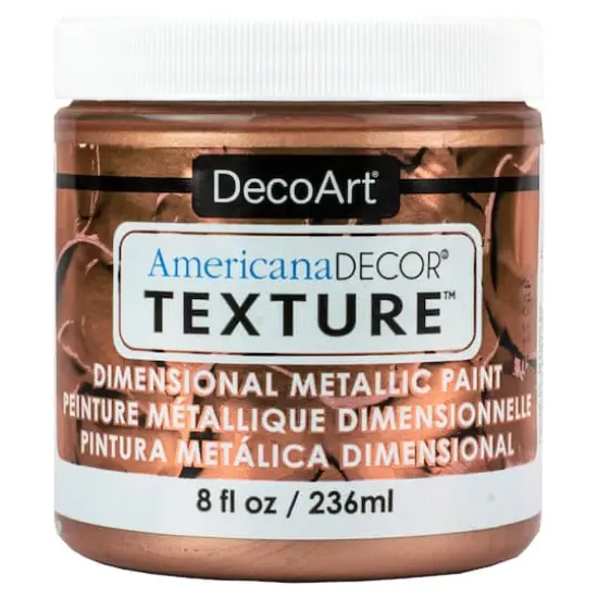 DecoArt&reg; Americana D&eacute;cor&reg; Texture&trade; Dimensional Metallic Paint Rose Gold {1}
