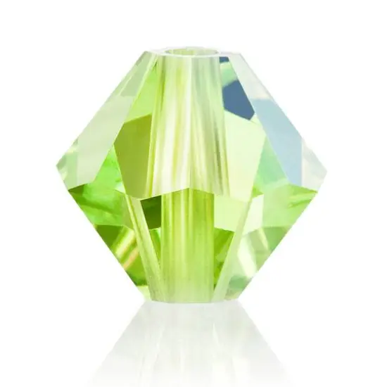 John Bead PRECIOSA 6mm Czech Crystal Bicone Beads, 36ct. Limecicle AB {1}