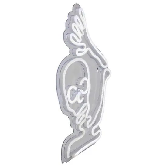 15" White LED Neon Style Skeleton Halloween Window Silhouette {5}