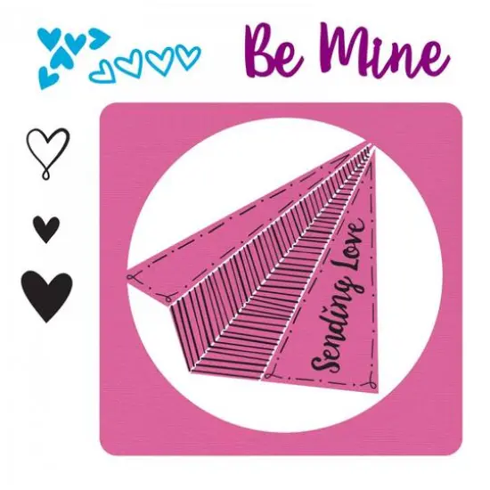 Sizzix&reg; Framelits&reg; Airplane Love Die & Stamp Set {3}