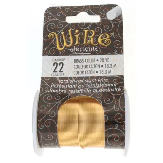 The Beadsmith&reg; Wire&trade; Elements 22 Gauge Tarnish-Resistant Wire Brass {1}