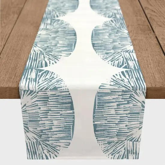 72" Abstract Shell Shape Cotton Twill Runner {1}