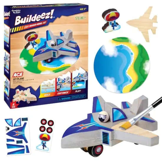 Creativity for Kids&reg; Buildeez!&trade; Ace Jet Plane Wooden Model Set {1}