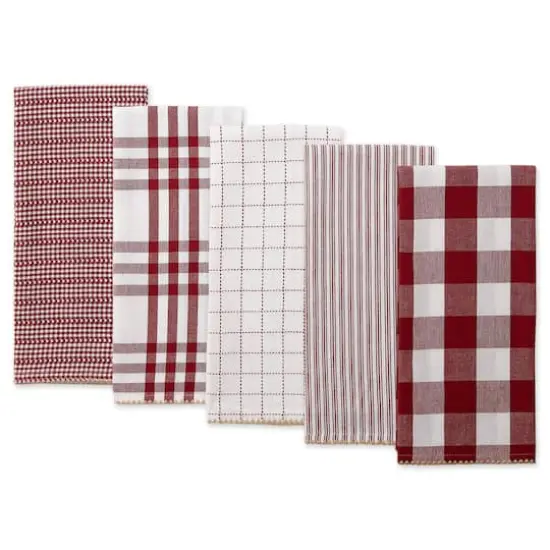 DII&reg; Barn Red Farmhouse Woven Dishtowel Set {3}